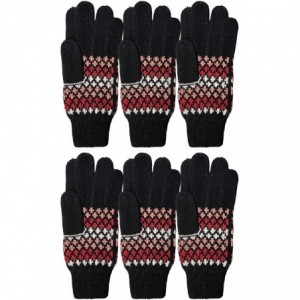 Skullies & Beanies Winter Beanies & Gloves For Men & Women- Warm Thermal Cold Resistant Bulk Packs - 6 Pack Assorted a - CQ18...