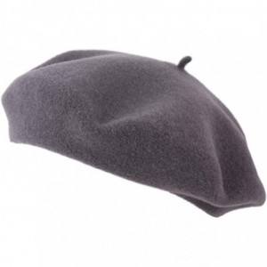 Berets Women's Paris Wool Beret - Anthracite - CV11E7ELXJ9 $32.95