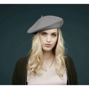 Berets Women's Paris Wool Beret - Anthracite - CV11E7ELXJ9 $32.95