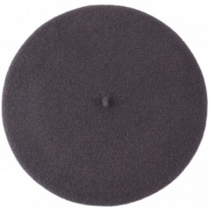 Berets Women's Paris Wool Beret - Anthracite - CV11E7ELXJ9 $32.95