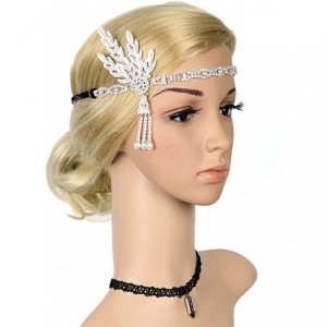 Headbands Rhinestone Headpiece 1920s Medallion Accessories - 31-d-silver - CK194HK2GRG $13.01