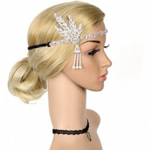 Headbands Rhinestone Headpiece 1920s Medallion Accessories - 31-d-silver - CK194HK2GRG $13.01