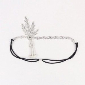 Headbands Rhinestone Headpiece 1920s Medallion Accessories - 31-d-silver - CK194HK2GRG $13.01