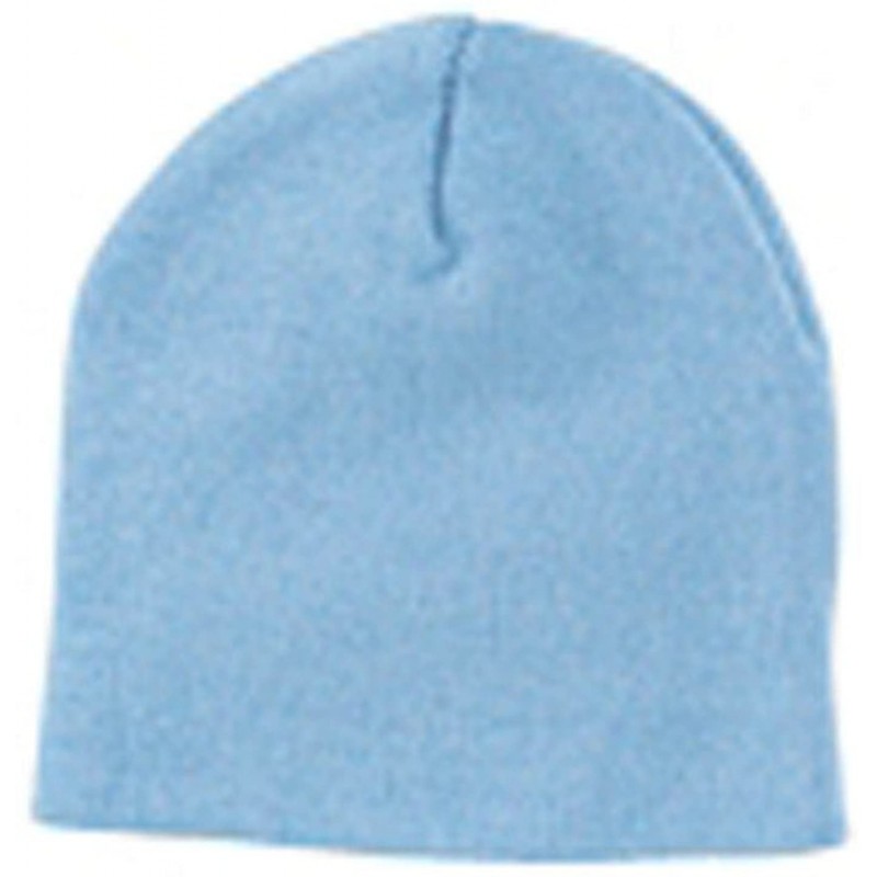 Baseball Caps Heavyweight Super-Dense Hypoallergenic Knit Cap - Carolina Blue - CM18CKN89N8 $6.81