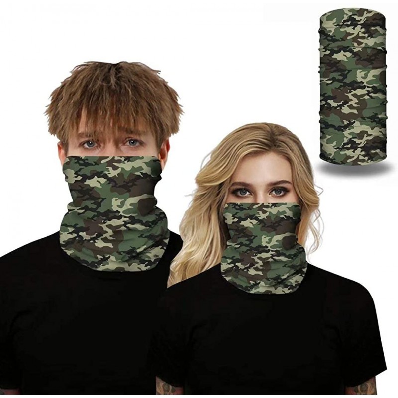 Balaclavas 2 Pcs Face Bandanas Mens Womens Headband Shield Scarf Neck Gaiters - Color S - C2198NU7306 $12.92