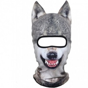 Balaclavas 3D Animal Neck Gaiter Warmer Windproof Full Face Mask Scarf for Ski Halloween Costume - 0wolf - CW18I4UW7DE $21.23