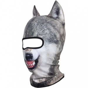 Balaclavas 3D Animal Neck Gaiter Warmer Windproof Full Face Mask Scarf for Ski Halloween Costume - 0wolf - CW18I4UW7DE $21.23