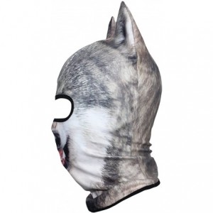 Balaclavas 3D Animal Neck Gaiter Warmer Windproof Full Face Mask Scarf for Ski Halloween Costume - 0wolf - CW18I4UW7DE $35.08