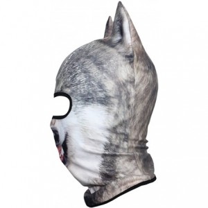 Balaclavas 3D Animal Neck Gaiter Warmer Windproof Full Face Mask Scarf for Ski Halloween Costume - 0wolf - CW18I4UW7DE $21.23