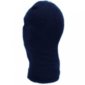 Balaclavas Unisex Thick Knit One Hole Ninja Balaclava Snowboarding Face Mask - Navy - C119253OEOW $14.71