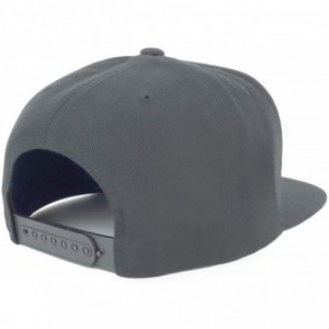 Baseball Caps Flexfit Oversize XXL Structured Blank Flatbill Snapback Cap - Charcoal - CT18LNGYT02 $19.17