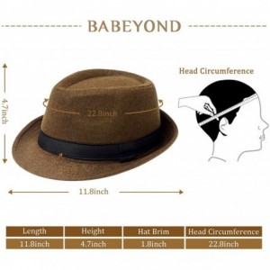 Fedoras 1920s Panama Fedora Hat Cap for Men Gatsby Hat for Men 1920s Mens Gatsby Costume Accessories - Y-coffee - C218R3YZ4IS...