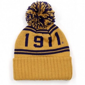 Skullies & Beanies Omega Psi Phi Acrylic Beanie - Gold - CQ1926TQTXO $31.10