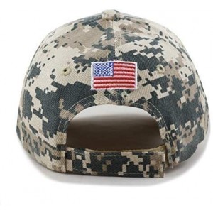 Baseball Caps Trump 2020 Keep America Great 3D Embroidery American Flag Baseball Cap - 019 Digital Camo - C918WO7554C $9.67