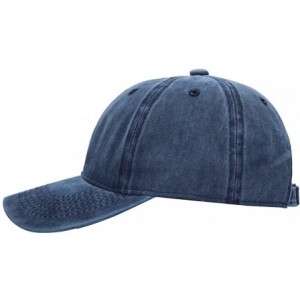 Baseball Caps Custom Ponytail Baseball Cap Personalized Messy Bun Hat Mesh Visor Trucker Hat - Denim Navy - CQ18GZHQ0C3 $17.87
