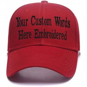 Baseball Caps Custom Embroidered Baseball Cap Personalized Snapback Mesh Hat Trucker Dad Hat - Wine - CD18HLLZKXS $37.59