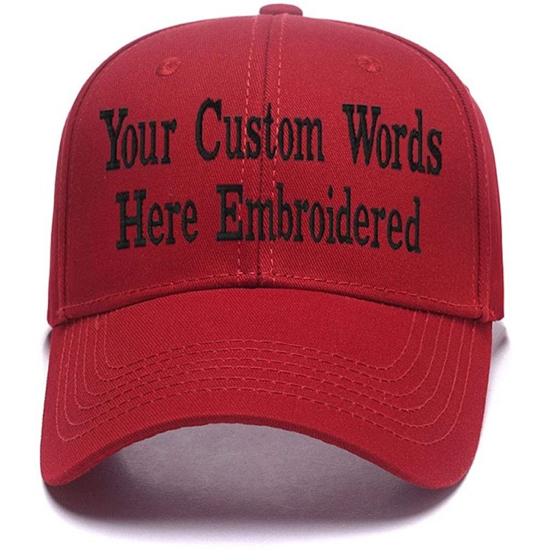 Baseball Caps Custom Embroidered Baseball Cap Personalized Snapback Mesh Hat Trucker Dad Hat - Wine - CD18HLLZKXS $13.43