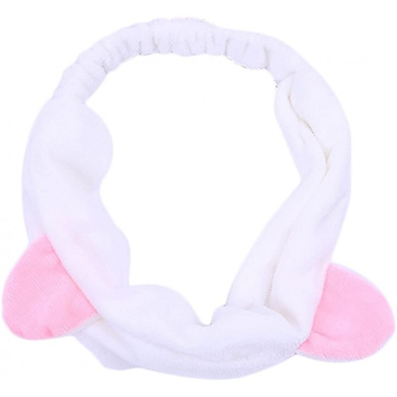Headbands Cute Cat Ears Stretchy Elastic Wash Headbands Headscarf Cute Hair Band Accessories for Girls - White - C718HTY8KUQ ...