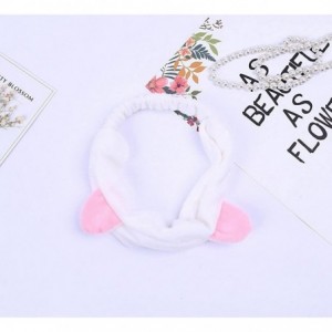 Headbands Cute Cat Ears Stretchy Elastic Wash Headbands Headscarf Cute Hair Band Accessories for Girls - White - C718HTY8KUQ ...