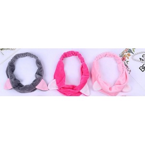 Headbands Cute Cat Ears Stretchy Elastic Wash Headbands Headscarf Cute Hair Band Accessories for Girls - White - C718HTY8KUQ ...