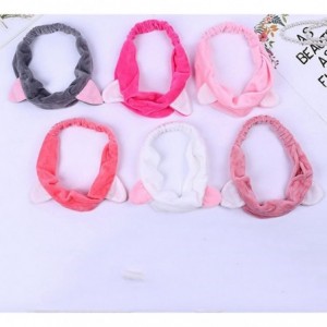 Headbands Cute Cat Ears Stretchy Elastic Wash Headbands Headscarf Cute Hair Band Accessories for Girls - White - C718HTY8KUQ ...