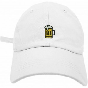 Baseball Caps Beer Style Dad Hat Washed Cotton Polo Baseball Cap - White - C1187LQY444 $32.97