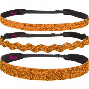 Headbands Women's Adjustable NO SLIP Bling Glitter Headband Mixed 3pk (Mixed Orange 3pk) - Mixed Orange 3pk - C212FUOYR8X $18.17