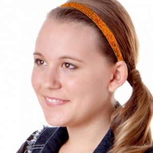 Headbands Women's Adjustable NO SLIP Bling Glitter Headband Mixed 3pk (Mixed Orange 3pk) - Mixed Orange 3pk - C212FUOYR8X $18.17