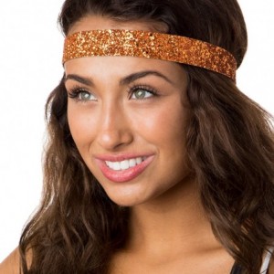 Headbands Women's Adjustable NO SLIP Bling Glitter Headband Mixed 3pk (Mixed Orange 3pk) - Mixed Orange 3pk - C212FUOYR8X $18.17