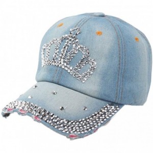 Baseball Caps Full Diamond Crown Flat Snapback Hat Hip-Hop Baseball Cap for Girls Womens - CK12G5OY75Z $17.90