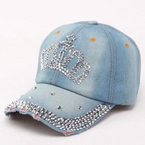 Baseball Caps Full Diamond Crown Flat Snapback Hat Hip-Hop Baseball Cap for Girls Womens - CK12G5OY75Z $8.37