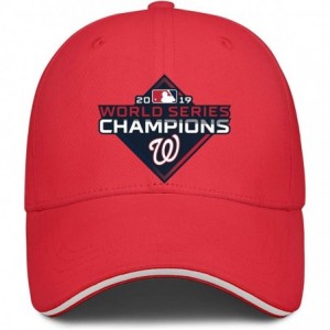 Baseball Caps Men's Women's 2019-world-series-baseball-championships-w-logo-Nats Cap Printed Hats Workout Caps - Red-1 - CT18...