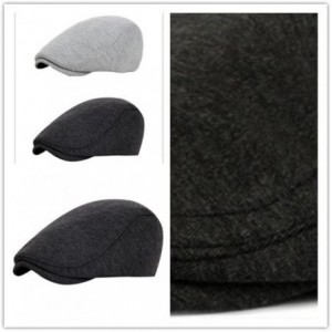 Newsboy Caps Men's Cotton Flat Cap Newsboy Hunting Hat Cotton Spring Autumn Winter Hat - Coffe - C818232XC0N $8.58