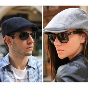 Newsboy Caps Men's Cotton Flat Cap Newsboy Hunting Hat Cotton Spring Autumn Winter Hat - Coffe - C818232XC0N $8.58