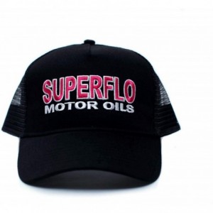 Baseball Caps Superflo Hat - Days of Thunder Trucker Hat Unisex Adult Cap Black - CG18ILQIL9T $17.14