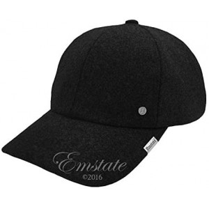 Baseball Caps Melton Wool Cold Weather Baseball Cap Made in USA - Black - CR11UI07KVV $10.82