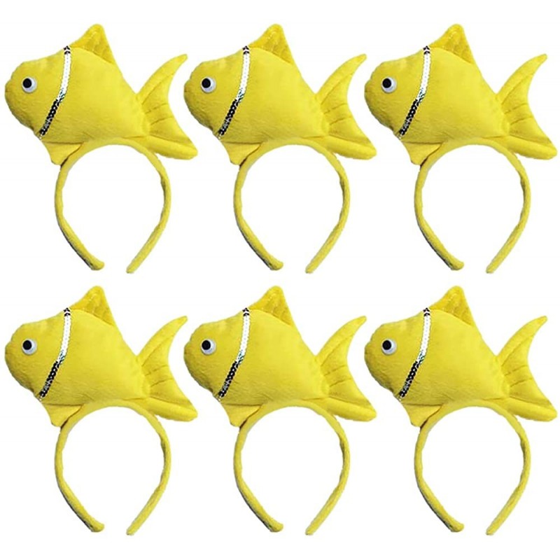 Headbands 6 PCS Plush Animal Headbands Cute Party Head Band Halloween Costume - Fish - C618H3834T5 $16.59