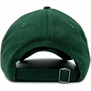 Baseball Caps Alien Head Baseball Cap Mens and Womens Hat - Dark Green - CS18M652GGC $15.10