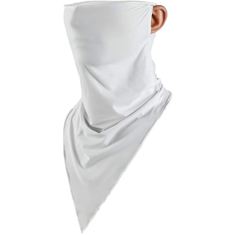 Balaclavas Summer Ice Silk Cooling Outdoor Headwear UV Protection Face Mask Neck Gaiter - White B - CO197TRRS7X $15.23
