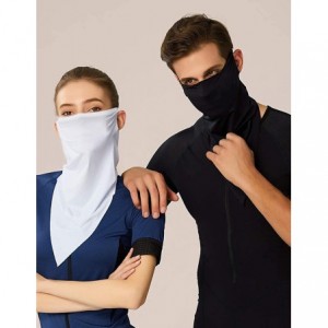 Balaclavas Summer Ice Silk Cooling Outdoor Headwear UV Protection Face Mask Neck Gaiter - White B - CO197TRRS7X $15.23