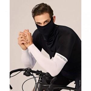 Balaclavas Summer Ice Silk Cooling Outdoor Headwear UV Protection Face Mask Neck Gaiter - White B - CO197TRRS7X $15.23