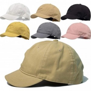 Baseball Caps Short Bill Baseball Cap Plain Hiphop Dad Hat Cooling Trucker Hat - Gray - CP18WY8EM0T $18.22