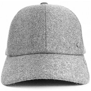 Baseball Caps Melton Wool Cold Weather Baseball Cap Made in USA - Black - CR11UI07KVV $10.82