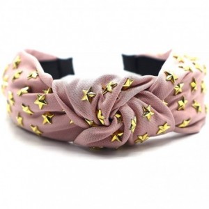 Headbands New York- Women's Fashion- Trendy Dimensional Gold Star Knotted Headband - C718W9LU244 $20.36