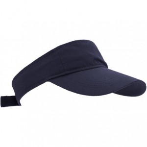 Visors Unisex Low Profile Twill Visor/Headwear (Pack of 2) - Navy - CC18QIKAM7T $13.24