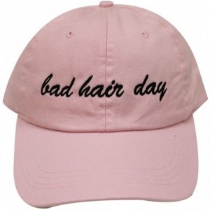 Baseball Caps Bad Hair Day Cotton Baseball Caps - Pink - CH18323XUN6 $24.78