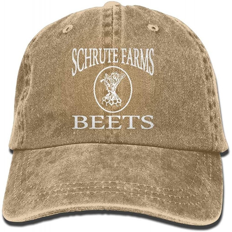 Baseball Caps Men's & Women's Schrute Farms Beets Funny Baseball Cap Washed Vintage Trucker Dad Hat - CS18Z0W50OX $16.98