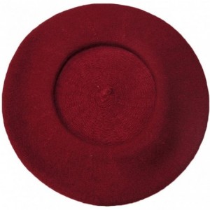 Berets Women Men Wool French Beret Solid Color Warm Beanie Hat Artist Painter Fancy Dress Costumes - C4185TKKNE7 $14.89