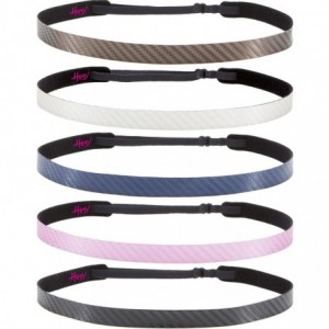 Headbands Women's Adjustable NO Slip Skinny Tech Sport Headband Multi Packs - Black/Pink/Navy/White/Brown 5pk - CL185ANUOH7 $...