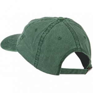 Baseball Caps Smile Face Embroidered Washed Cap - Dark Green - CD11LBME98H $27.43